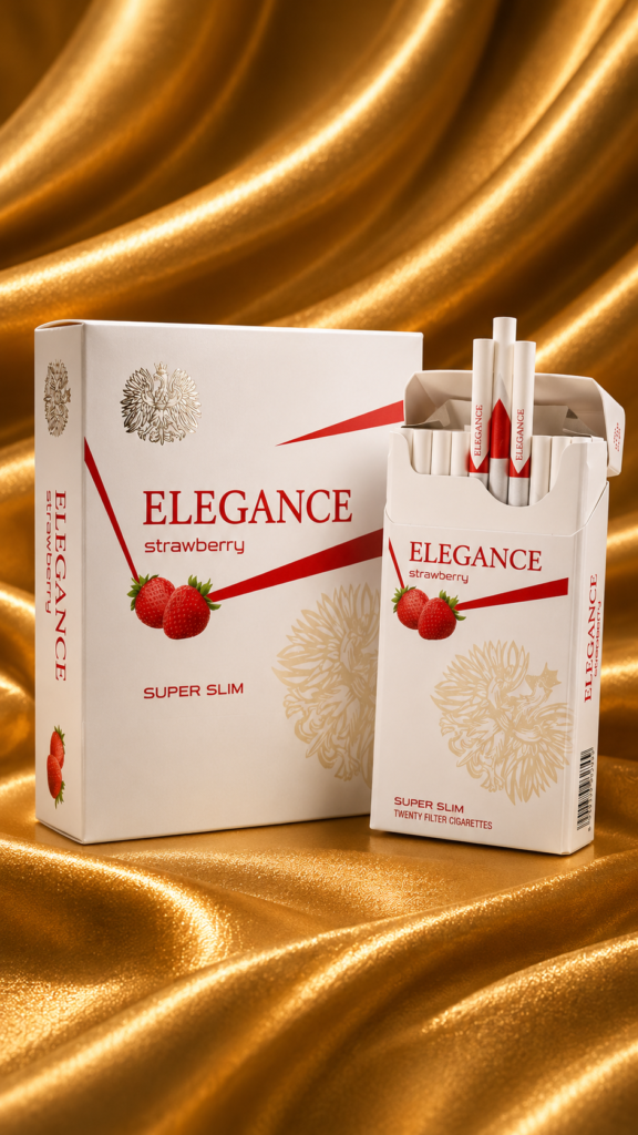 Elegance ดำ มวนใหญ่ (2 เม็ดบีบ) — บุหรี่นำเข้า Buri78