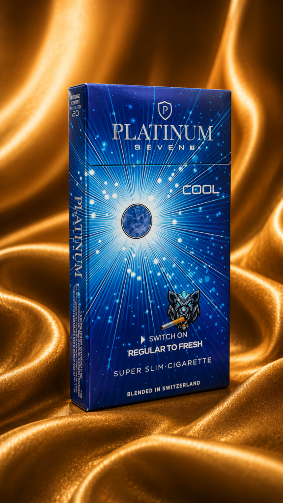 Platinum ฟ้า (1 เม็ดบีบ) — บุหรี่นำเข้า Buri78